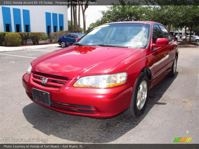 Firepepper Red Pearl / Ivory 2001 Honda Accord EX V6 Sedan