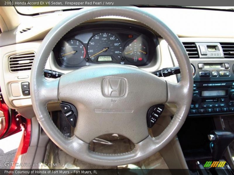 Firepepper Red Pearl / Ivory 2001 Honda Accord EX V6 Sedan