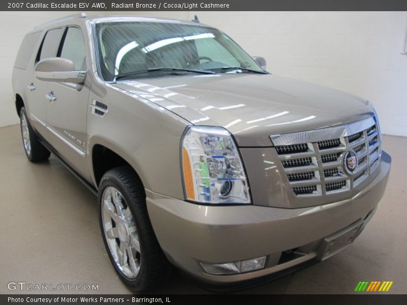 Radiant Bronze / Cocoa/Light Cashmere 2007 Cadillac Escalade ESV AWD