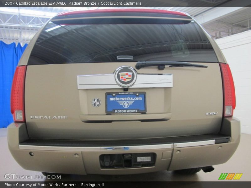 Radiant Bronze / Cocoa/Light Cashmere 2007 Cadillac Escalade ESV AWD