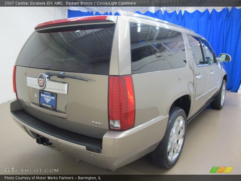 Radiant Bronze / Cocoa/Light Cashmere 2007 Cadillac Escalade ESV AWD