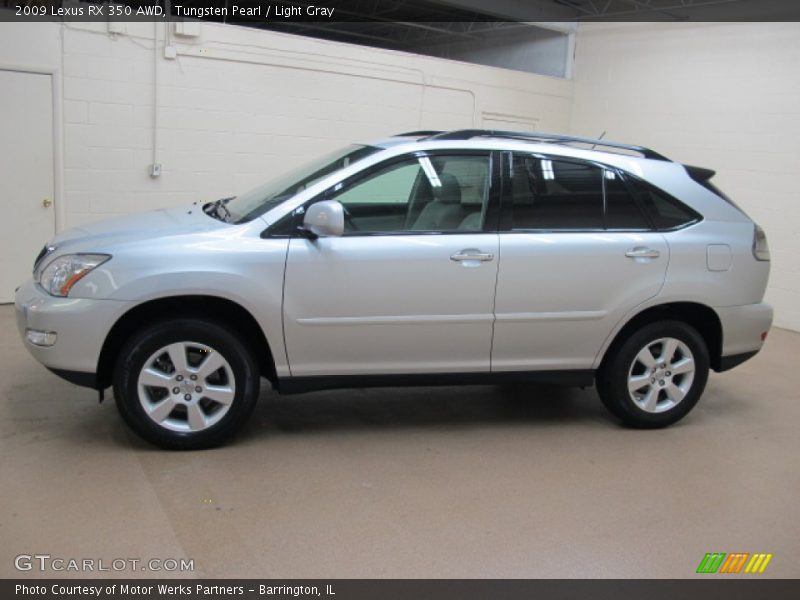 Tungsten Pearl / Light Gray 2009 Lexus RX 350 AWD