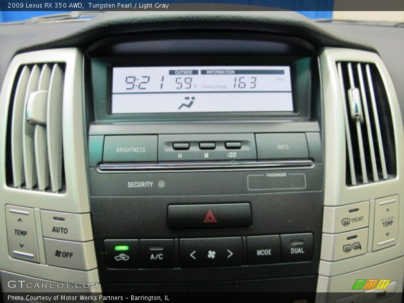 Tungsten Pearl / Light Gray 2009 Lexus RX 350 AWD