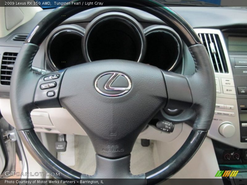 Tungsten Pearl / Light Gray 2009 Lexus RX 350 AWD