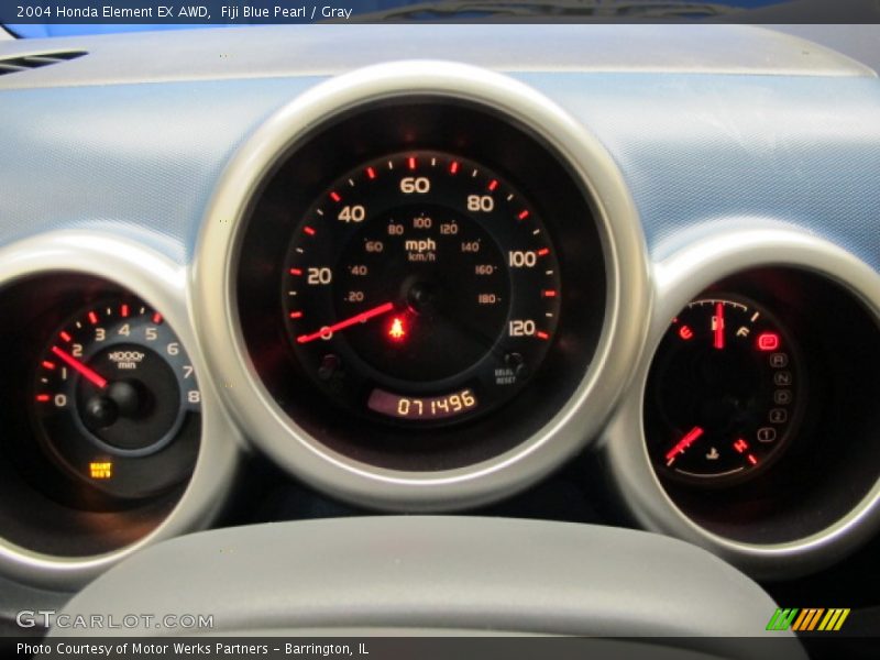 Fiji Blue Pearl / Gray 2004 Honda Element EX AWD