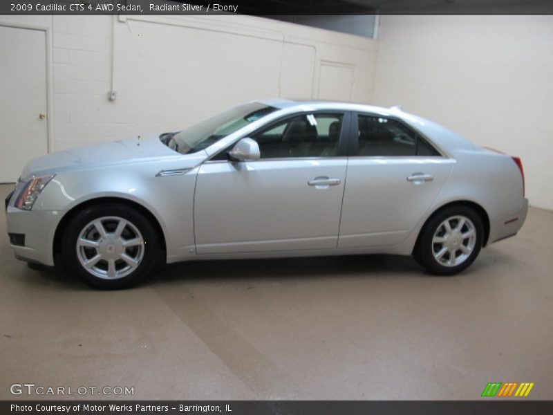 Radiant Silver / Ebony 2009 Cadillac CTS 4 AWD Sedan