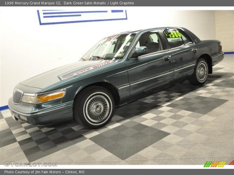 Dark Green Satin Metallic / Light Graphite 1996 Mercury Grand Marquis GS