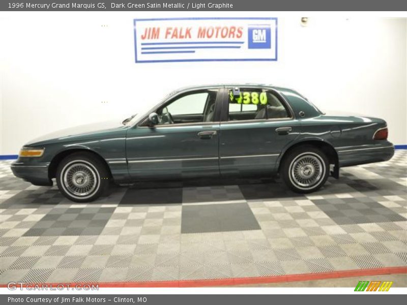 Dark Green Satin Metallic / Light Graphite 1996 Mercury Grand Marquis GS