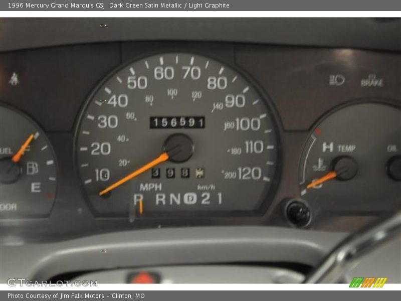 Dark Green Satin Metallic / Light Graphite 1996 Mercury Grand Marquis GS