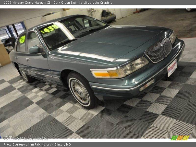 Dark Green Satin Metallic / Light Graphite 1996 Mercury Grand Marquis GS