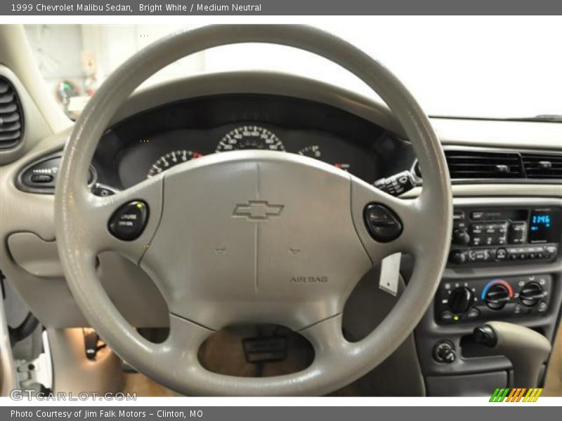 Bright White / Medium Neutral 1999 Chevrolet Malibu Sedan