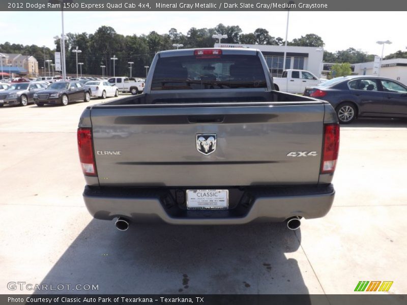 Mineral Gray Metallic / Dark Slate Gray/Medium Graystone 2012 Dodge Ram 1500 Express Quad Cab 4x4