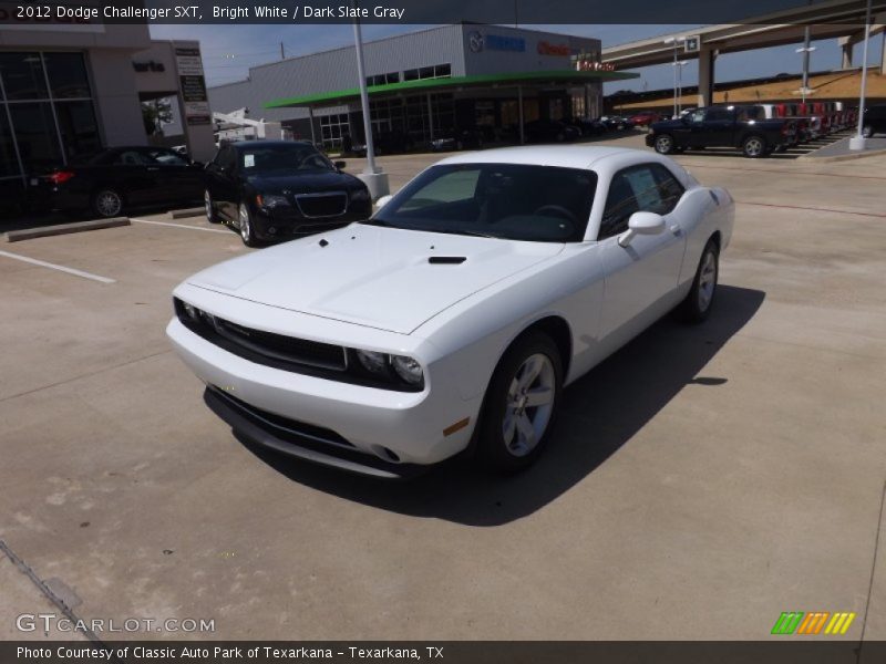 Bright White / Dark Slate Gray 2012 Dodge Challenger SXT