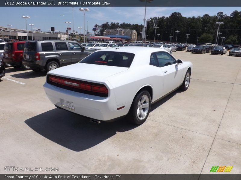 Bright White / Dark Slate Gray 2012 Dodge Challenger SXT