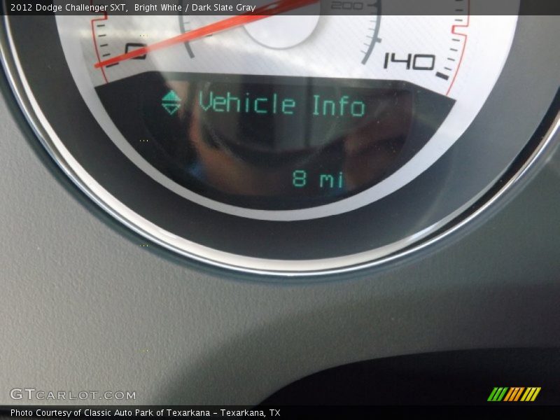 Bright White / Dark Slate Gray 2012 Dodge Challenger SXT