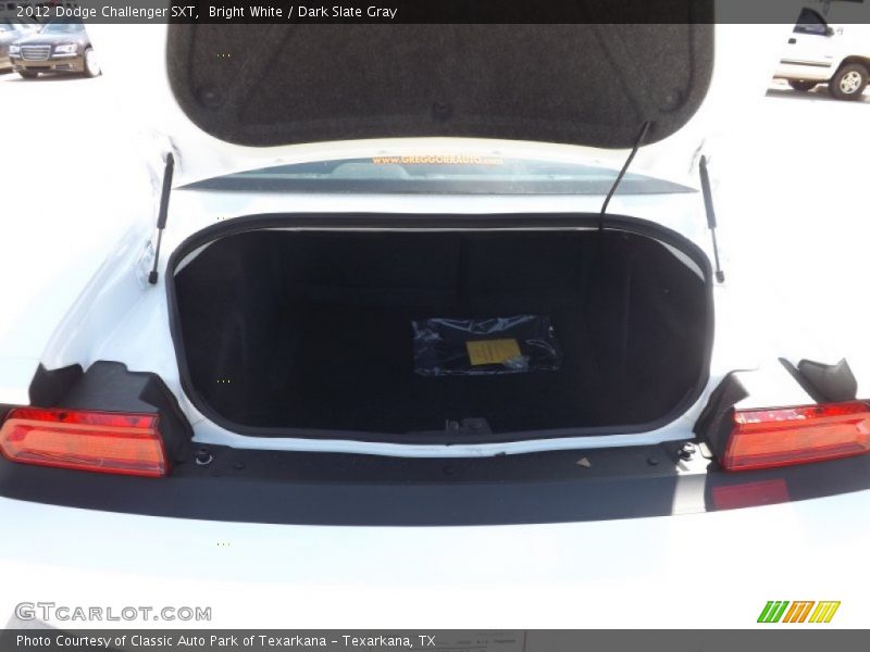 Bright White / Dark Slate Gray 2012 Dodge Challenger SXT