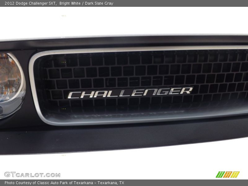 Bright White / Dark Slate Gray 2012 Dodge Challenger SXT
