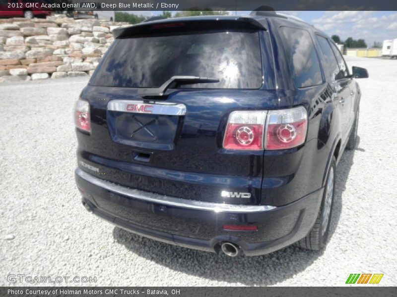 Deep Blue Metallic / Ebony 2012 GMC Acadia Denali AWD