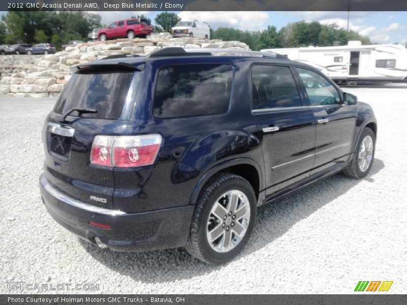 Deep Blue Metallic / Ebony 2012 GMC Acadia Denali AWD