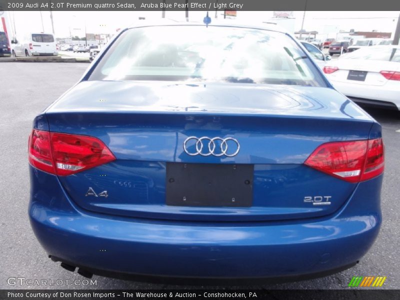 Aruba Blue Pearl Effect / Light Grey 2009 Audi A4 2.0T Premium quattro Sedan