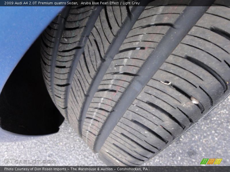 Aruba Blue Pearl Effect / Light Grey 2009 Audi A4 2.0T Premium quattro Sedan