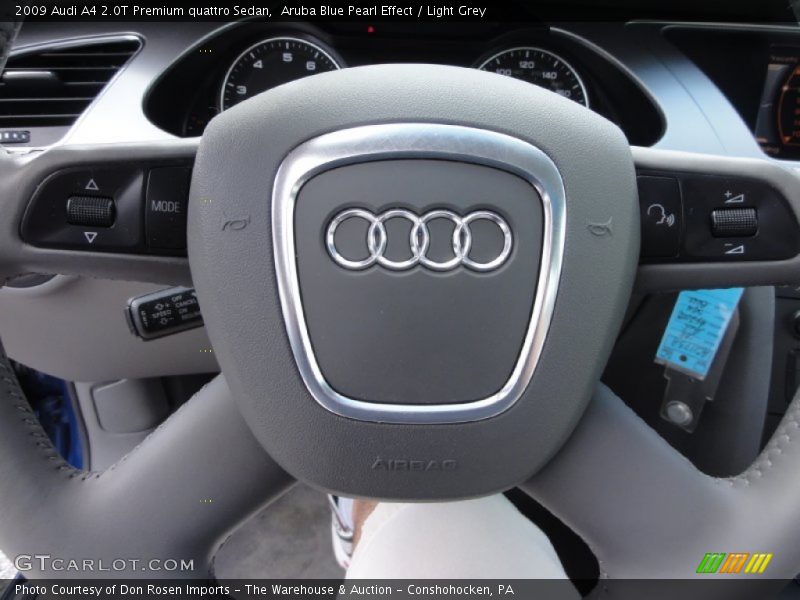 Aruba Blue Pearl Effect / Light Grey 2009 Audi A4 2.0T Premium quattro Sedan