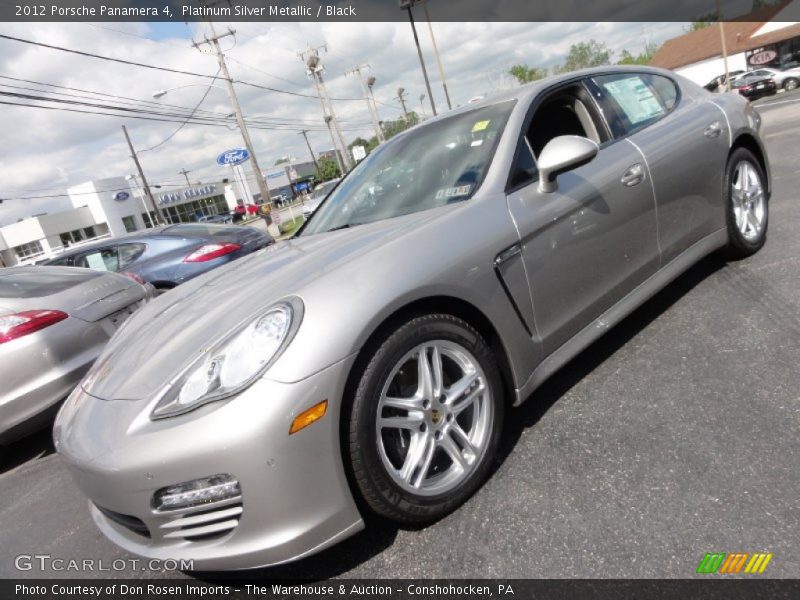 Platinum Silver Metallic / Black 2012 Porsche Panamera 4