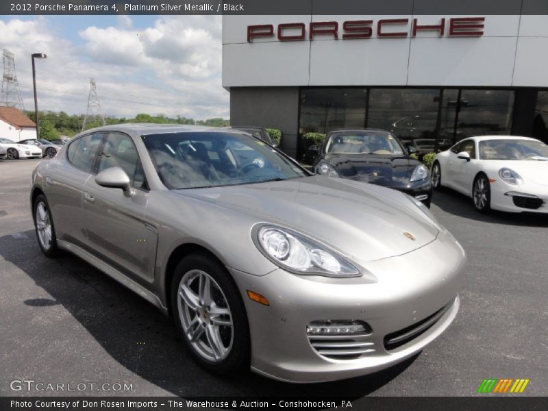 Platinum Silver Metallic / Black 2012 Porsche Panamera 4