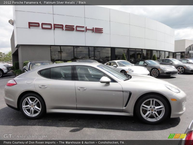 Platinum Silver Metallic / Black 2012 Porsche Panamera 4