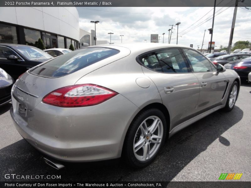 Platinum Silver Metallic / Black 2012 Porsche Panamera 4