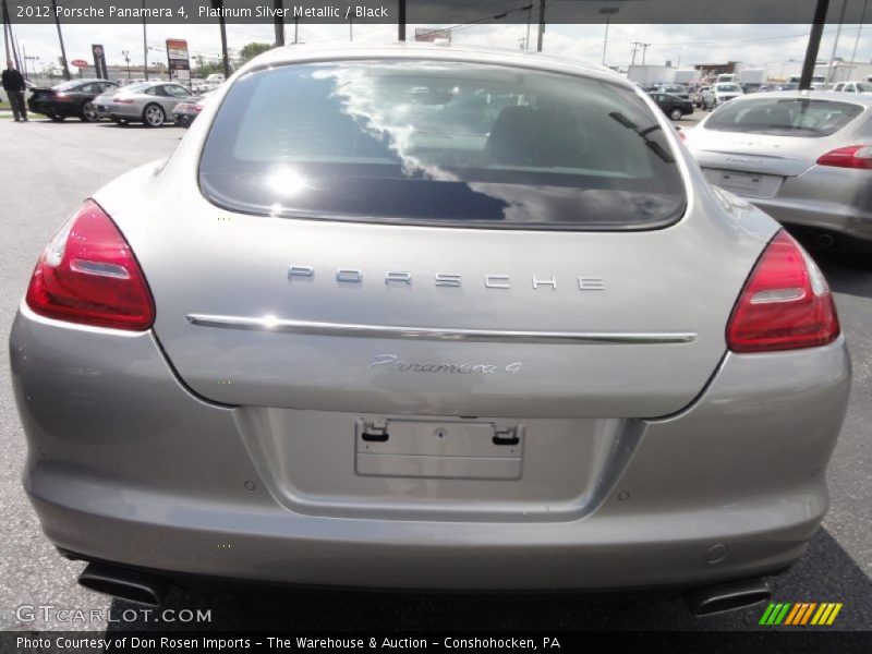 Platinum Silver Metallic / Black 2012 Porsche Panamera 4
