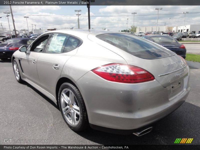 Platinum Silver Metallic / Black 2012 Porsche Panamera 4