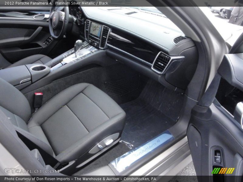 Platinum Silver Metallic / Black 2012 Porsche Panamera 4