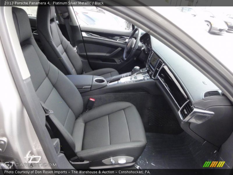 Platinum Silver Metallic / Black 2012 Porsche Panamera 4