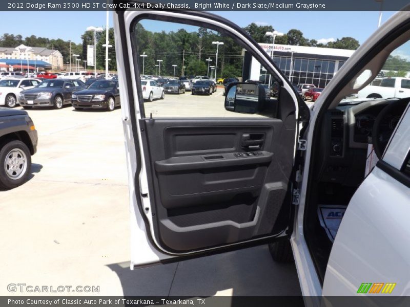 Bright White / Dark Slate/Medium Graystone 2012 Dodge Ram 3500 HD ST Crew Cab 4x4 Dually Chassis