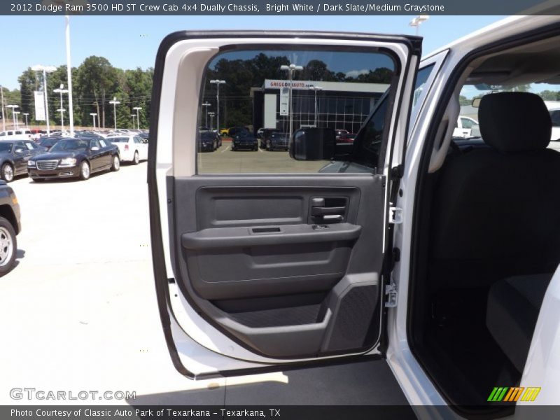 Bright White / Dark Slate/Medium Graystone 2012 Dodge Ram 3500 HD ST Crew Cab 4x4 Dually Chassis