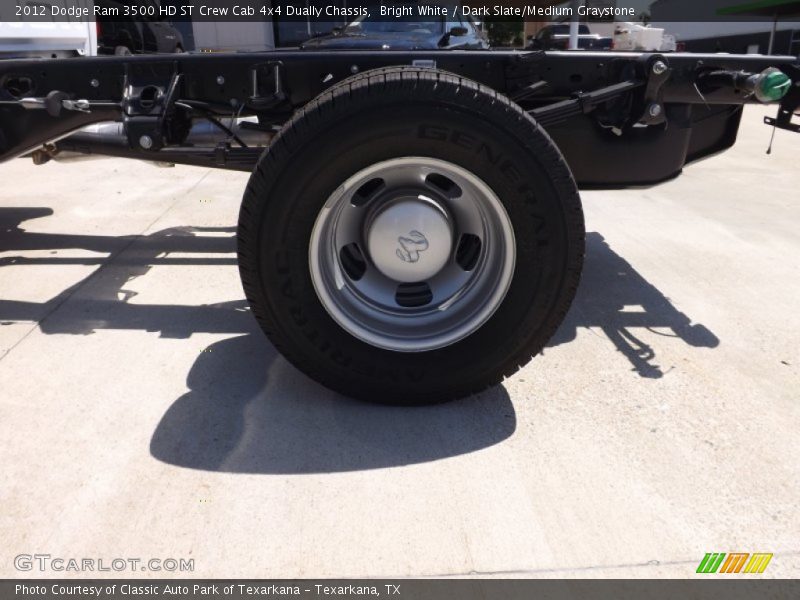 Bright White / Dark Slate/Medium Graystone 2012 Dodge Ram 3500 HD ST Crew Cab 4x4 Dually Chassis