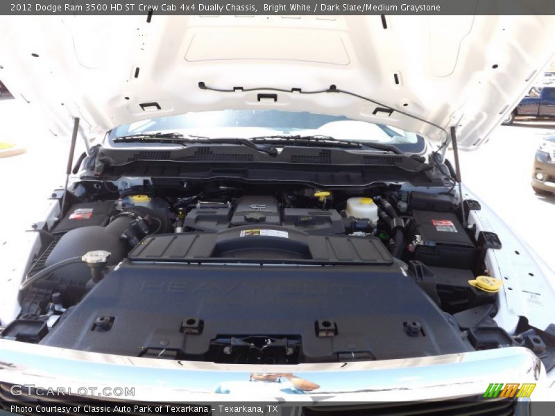 Bright White / Dark Slate/Medium Graystone 2012 Dodge Ram 3500 HD ST Crew Cab 4x4 Dually Chassis