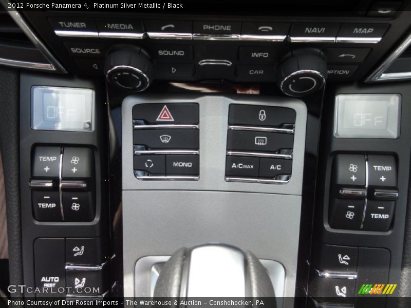 Platinum Silver Metallic / Black 2012 Porsche Panamera 4