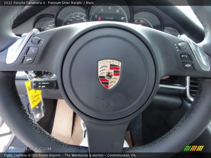 Platinum Silver Metallic / Black 2012 Porsche Panamera 4