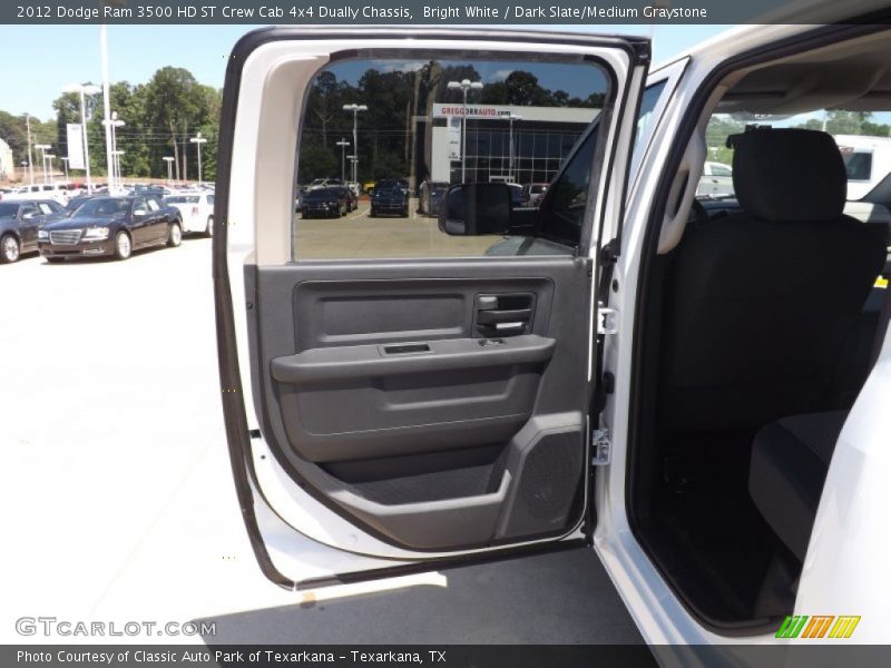 Bright White / Dark Slate/Medium Graystone 2012 Dodge Ram 3500 HD ST Crew Cab 4x4 Dually Chassis