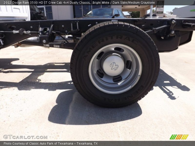 Bright White / Dark Slate/Medium Graystone 2012 Dodge Ram 3500 HD ST Crew Cab 4x4 Dually Chassis