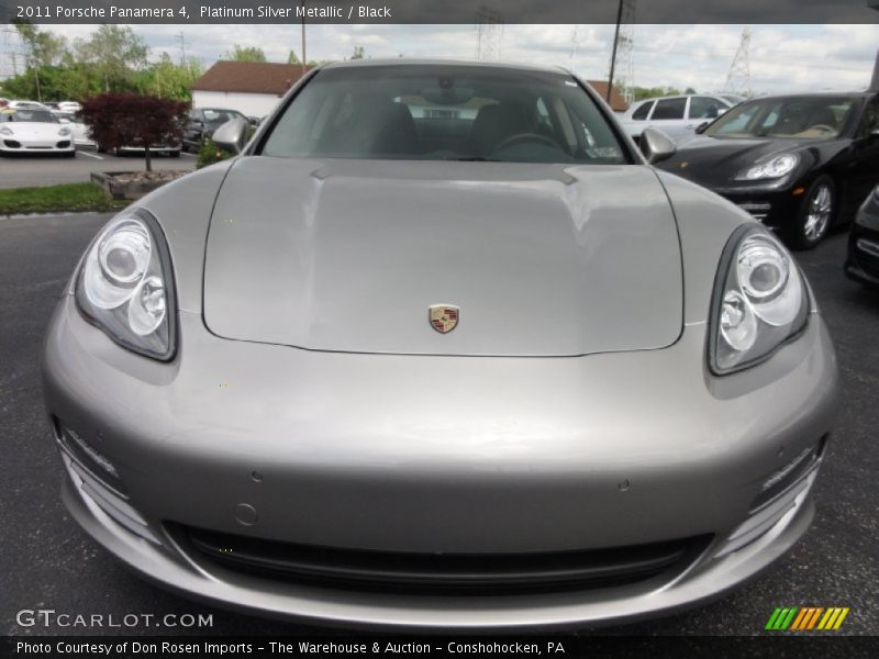 Platinum Silver Metallic / Black 2011 Porsche Panamera 4