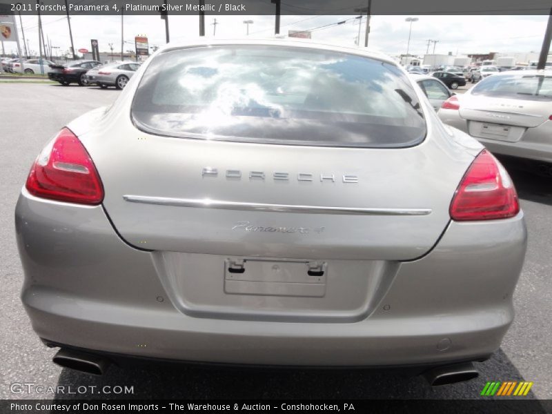 Platinum Silver Metallic / Black 2011 Porsche Panamera 4