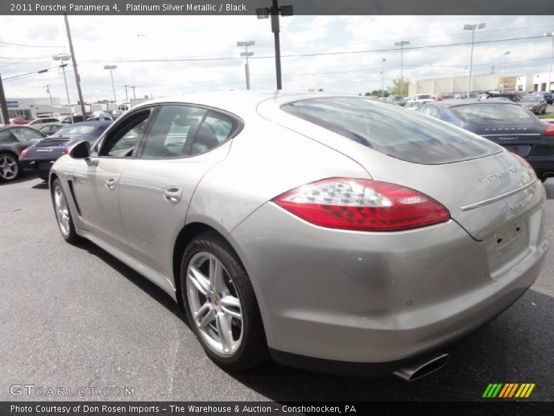 Platinum Silver Metallic / Black 2011 Porsche Panamera 4