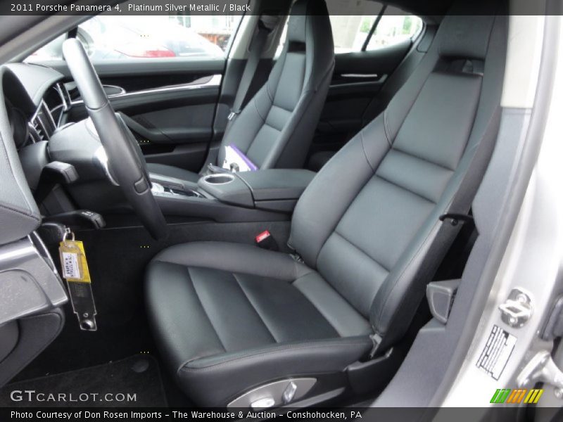Platinum Silver Metallic / Black 2011 Porsche Panamera 4