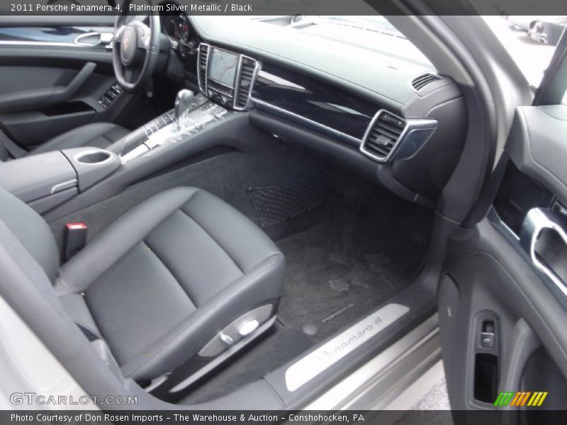 Platinum Silver Metallic / Black 2011 Porsche Panamera 4