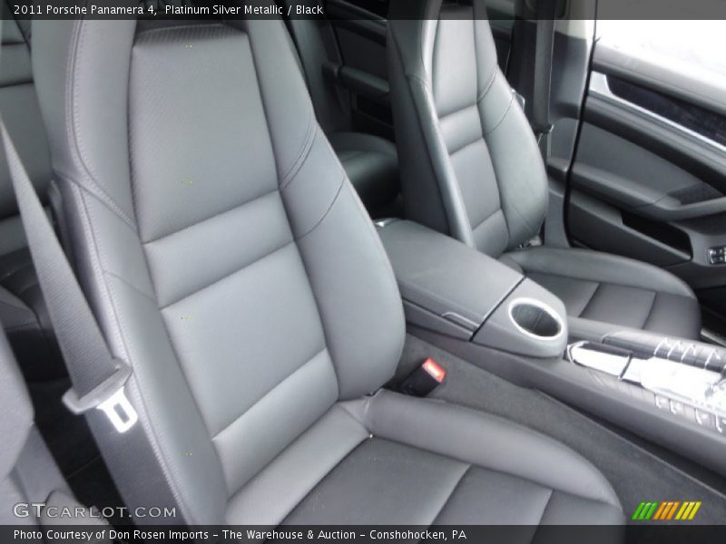 Platinum Silver Metallic / Black 2011 Porsche Panamera 4