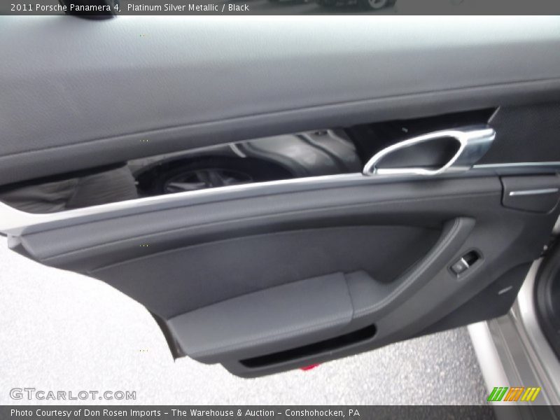 Platinum Silver Metallic / Black 2011 Porsche Panamera 4