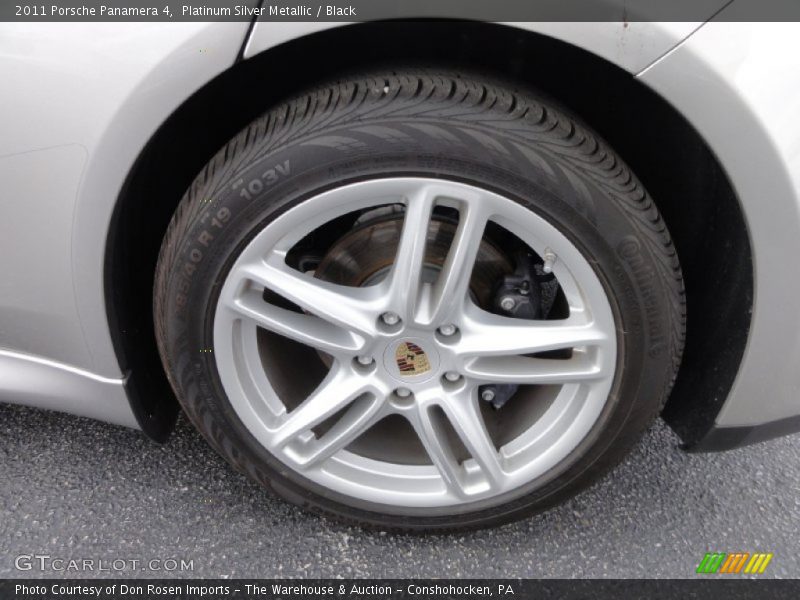 Platinum Silver Metallic / Black 2011 Porsche Panamera 4
